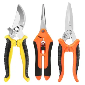 V-gg078 Viadom 3-pack Pruning Shears Stainless Steel Garden Snips Sharp Gardening Scissors