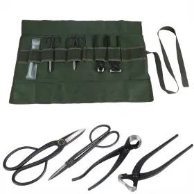 Viagasafamido 749249399000 Bonsai Tool Kit Greengarden Storage Package Roll Bag Garden