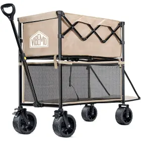 400l Vibemo 975123035540 Wagon Cart Foldable Double Decker 450lbs Heavy Duty Garde