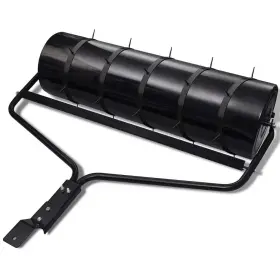 270651 Vidaxl Lawn Roller Black Iron Standard Durable Aerator Cylindrical