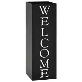 Vidaxl 718475613053 Umbrella Stand Black Powder-coated Steel Decorative Inlays