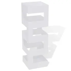Vidaxl 718475954699 Umbrella Stand White Powder-coated Steel 19.1 In Tall