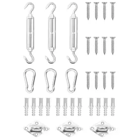 Vidaxl 720286082836 Sunshade Sail Accessory Silver Stainless Steel Standard
