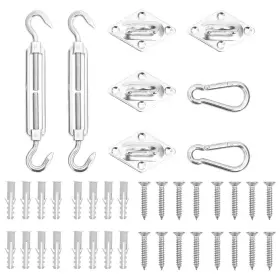 Vidaxl 720286082843 8 Piece Sunshade Sail Accessory Set Stainless Steel