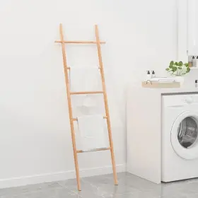 Vidaxl 720287220565 Towel Ladder 66.9 Inch Solid Wood Walnut