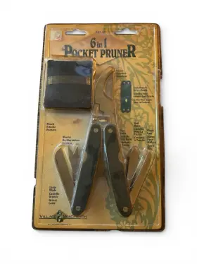 67-381 Village Blacksmith Vintage 6 In 1 Pocket Pruner With Pouch #67-381 New