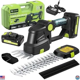 Ht01 Visit The Saker Store 20v Cordless Hedge Trimmer - Electric Shears With 2 Batteries And Charger