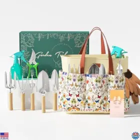 Vibes-a-03 Visit The Verdantvibes Store 9-piece Heavy Duty Garden Tool Set With Ergonomic Grips And Storage Bag