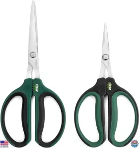 B08qytpsvn Visit The Yieldcropper Store Hydroponic 2-pack Bonsai Scissors And Plant Trimming Shears Set - Stainless