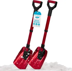 11227 Visita La Tienda De Birdrock Home Pala Nieve Plegable Emergencia Paquete 2 Rojo