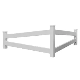 Va20236 Vita 20% Off Free Shipping 60 Inch L X W 30 H Split Rail Vinyl Corner Fence White