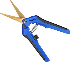 43398-5854 Vivosun Curved Gardening Scissors 6.5 Inch Hand Pruner Shear With Blue