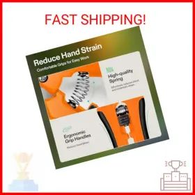 Vivosun 714119464331 6.5 Inch Gardening Scissors Hand Pruner Pruning Shear With Straight Stai #2