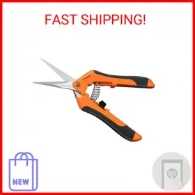 Vivosun 714119464331 6.5 Inch Gardening Scissors Hand Pruner Pruning Shear With Straight Stai