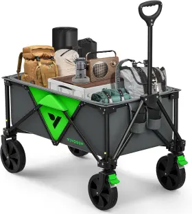 Vsfw006k Vivosun Collapsible Folding Wagon Outdoor Utility With Silent Universal Wheels