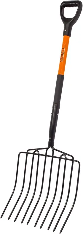 Vnimti Ht 06 Pitch Fork For Gardening 10 Tines Wide With Fiberglass Handle