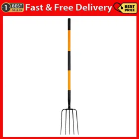 Vnimti Ht 41 Pitch Fork For Gardening 5 Tine Pitchfork Heavy Duty With Fiberglass Handle