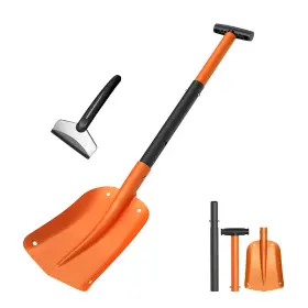 Voltask 850067168089 Snow Shovel For Car Aluminum 3-piece Collapsible 32ftft Lightweight Compact S