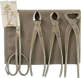 Vouiu 744759062130 4-piece Bonsai Tool Set Concave Cutter Knob Trunk Splitter Scissor