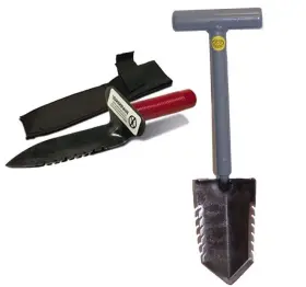 Wwmfg-th18-ser-d W.w. Manufacturing Co. Lesche Sampson 18 Inch T-handle Double Serrated Shovel And Digging Tool Left
