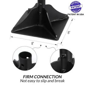 Walensee 734257021548 Steel Tamper With 48 Inch Handle 8 X8 Garden Rubber Grip For Laborsaving All #2
