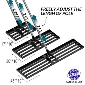 Walensee 734257024563 Lawn Leveling Rake 6.5ft 17 Inch X10 Levelawn Tool Heavy Duty Effort Saving Law #2