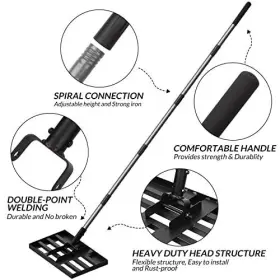 Walensee 734257024563 Lawn Leveling Rake 6.5ft 17 Inch X10 Levelawn Tool Heavy Duty Effort Saving Law #3