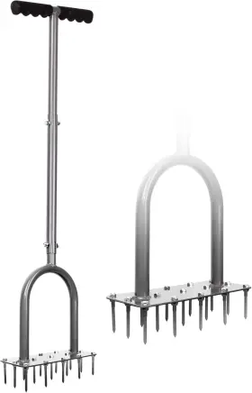 Gt-lca006 Walensee Lawn Aerator Spike - 15 Iron Spikes Manual Grass And Soil Aeration Tool