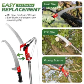 Ps-004-d28 Walensee Blade 27ft. Steel Pruning Saw Double Pole Saws For Tree Trimming #3