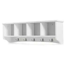 Wall-mounted Storage Cabinet Hanging Entryway Shelf Coat Rack - C 461758083098 Color White