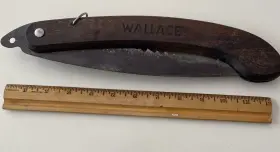 Wallace 933528731047 Vintage Wooden 24 Inch Pruning Saw For Tree Trimming Blade Trimmer