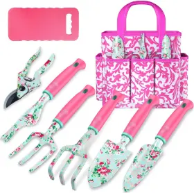 Lg0002 Wanchi Gardening Tools 8 Pcs Heavy Duty Floral Garden Tool Set Birthday Gifts For Wome