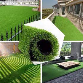 Warmshe 767410889068 Thick Realistic Artificial Grass Turf 4ftx6ft Indoor Outdoor Rug Carpe