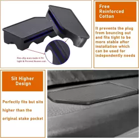 Wdg 445048787736 Bed Rail Stake Pocket Covers For Gmc Sierra 1500/chevy Silverado 1500 2019-2023 #3