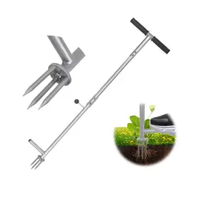 Weisgril 663253290774 Weed Puller Tool Stand Up - Heavy Duty Remover With 3 Claws For Gar
