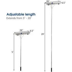 Op-hpy-3878 Wellfor Snow Roof Rakes 240 Inch Hx26 W Aluminum Shovel Standard Handle Plastic #3