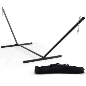 Tdg10457 Wellfor 12.3 Ft. Metal Hammock Stand With Carrying Bag In Black