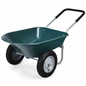 Tl-hgy-35154gn Wellfor 5 Cu. Ft. Plastic Garden Dolly Post Hole Digger Utility Cart Wheelbarrow
