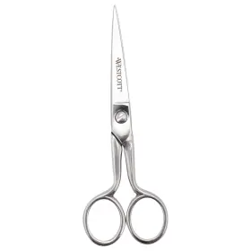 00763 Westcott 6in Forged Paper And Fabric Scissors 6-inch Straight Silver