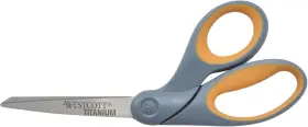 Westcott 073577137318 8 Inch Bent Craft Scissors With 8-inches Gray/yellow