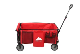 Tr-21727t-r Westfield Outdoors Inc Ozark Trail Camping Utility Wagon With Tailgate And Extension Handle Red Polyest