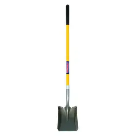 3yu83 Westward 14 Ga Square Point Shovel Steel Blade 47-1/2 In L Yellow Fiberglass