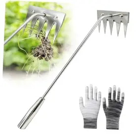Wggkeep 757939161745 Weed Puller Tool 2026 Portable Manual Weeding Tools Gardening 5 Teeth Head 1