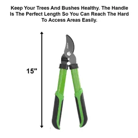 Wilfiks 651973561250 15 Inch Mini Bypass Lopper Garden Pruning Shears Tree Trimming Hand Tool Class #3