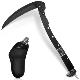 Juq-willbond-17 Willbond Black Sharp Folding Sickle Garden Tool Portable Safety Grass Hand Knif