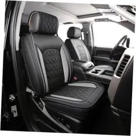 Amazon.found.b0ckkb6y4n Wmx Chevy Silverado Seat Covers Leather For Gmc Full Set Black Grey