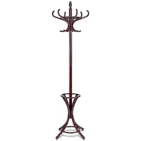 Wood Standing Hat Coat Rack Umbrella Stand-brown - Color Brown 952938398473 With