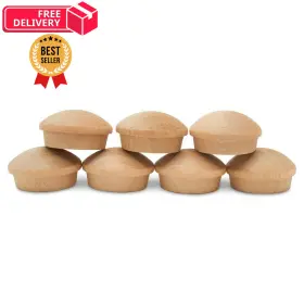 Plgmb-12 Woodpeckers Wood Hole Plugs 1/2 Inch Pack Of 25 Maple Button Top Natural