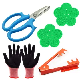 Woohome 710877220530 5 Pcs Garden Pruning Shears Scissors Kit Rose Stripper Thorn Remover