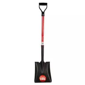 Workforce 705353126901 28 Inch Square Point Shovel With Fiberglass Handle - Heavy-duty 16-gauge Steel He